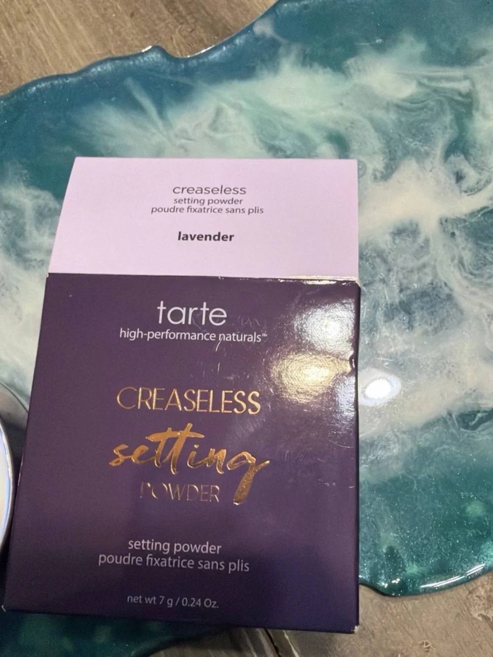 tarte Creaseless Setting Powder — Purple & Lavender Packaging
